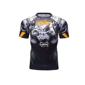 Camiseta de entrenamiento negra púrpura Mejor diseño Camiseta de compresión MMA Camiseta de boxeo Venta caliente Bjj Gear para entrenadores - Product Image 5