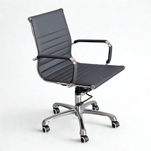 Chaise de bureau MFM07 à dossier bas, revêtement en similicuir de qualité supérieure, pivotante et réglable en hauteur, pour la maison ou l'atelier - Product Image 1