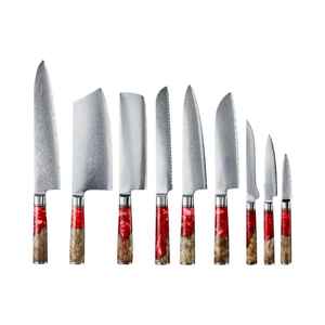 Vente en gros Ensemble de couteaux de cuisine en acier inoxydable sur mesure avec manche en bois Couteau de chef OEM ODM - Product Image 1