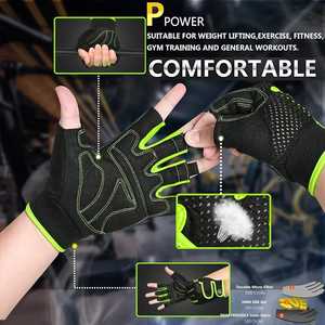 Gants de fitness demi-doigt pour hommes, respirants et ventilés pour la musculation, l'entraînement, la course, le cyclisme, la vente en gros - Product Image 3