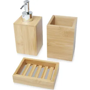 Ensemble de bain en bambou Hedon durable pour une merchandising de salle de bain éco-responsable - Product Image 1