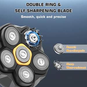 Afeitadora Eléctrica Rotativa 3 en 1 para Hombre, Fácil de Limpiar, Lavable, Múltiples Cabezales de Afeitado, IPX7, Recortadora de Pelo - Product Image 4