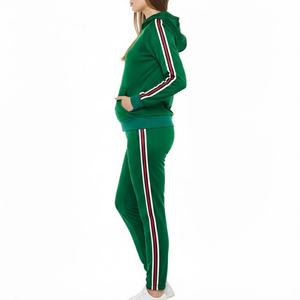 Conjunto Deportivo de Mujer con Capucha y Pantalones Jogger, Personalizado con Letras Bordadas, Felpa Gruesa, Holgado, Informal, con Hombros Caídos, para Invierno - Product Image 4