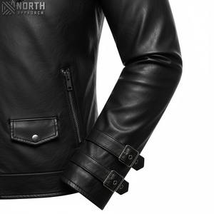 Chaqueta de Motociclista de Cuero Genuino con Camuflaje Personalizable para Hombre, con Puños con Cremallera, Protección de Hombros Reforzada, Resistente al Viento - Product Image 5