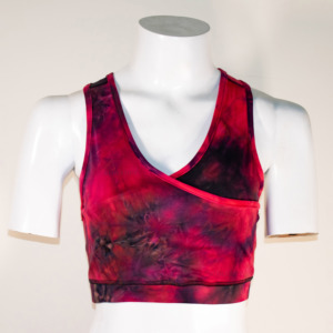 <b>Pink</b> Custom Tie Dye Yoga Set Private Label Breathable Quick Dry Plus Size Four-Way Stretch Gym Fitness <b>Crop</b> <b>Top</b> Shorts. - Product Image 3