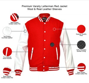 <b>Men's</b> Pink Knitted Varsity <b>Jacket</b> with <b>White</b> Sleeves and Striped Trim Casual Style Regular Fit Windproof Winter Wear - Product Image 4