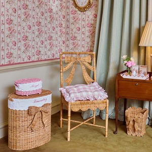 Cesta ovalada de ratán con lazo decorativo, cesta de almacenamiento hecha a mano, venta al por mayor, ecológica, hecha en Vietnam - Product Image 6
