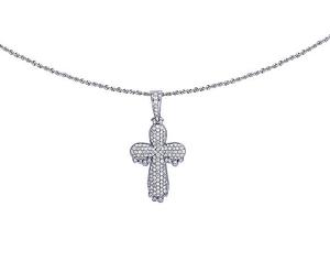 Hip Hop Moissanite Rond VVS Clarté Diamant En S925 Pendentif Croix En Argent Sterling pour Hommes Femmes - Product Image 3