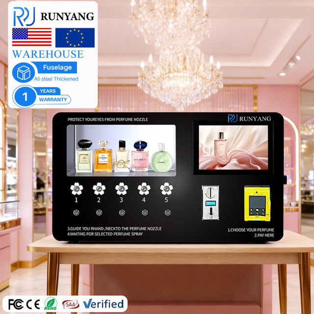 Custom logo Touch Screen Wall Mounted Automatic Small Smart Mini Perfume Vending Machine for Shopping Malls