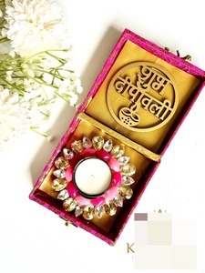 Caja de regalo Diwali corporativa para favores de Ganpati y Diyas Regalos Diwali a granel para oficina, eventos y favores de devolución - Product Image 2