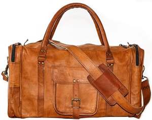 Luxe élégant en cuir véritable Weekender sac de sport fait à la main durable personnalisé OEM Logo fermeture à glissière décontracté Sport Polyester - Product Image 4