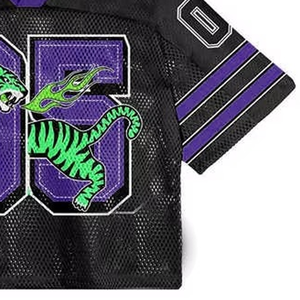 Camiseta de Fútbol Americano de Manga Corta de Malla al por Mayor, Uniforme de Fútbol Americano 100% Poliéster, Camiseta de Malla para Mujer - Product Image 5