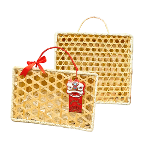 CESTAS DE BAMBÚ tejidas decorativas S Embalaje de regalo elegante para bodas y vacaciones Cesta de Pascua Regalos de negocios - Product Image 1