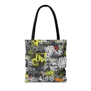 Borsa tote in tela con graffiti da donna - Product Image 5