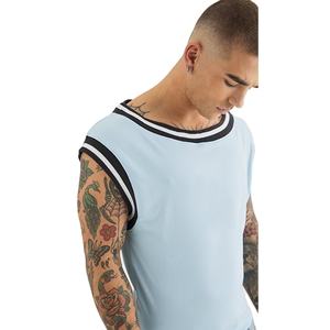 เสื้อกล้ามผู้ชายแฟชั่นฤดูร้อน คอกลม แขนออกแบบได้ตามสั่ง คุณภาพสูง พิมพ์โลโก้ได้ตามต้องการ แห้งเร็ว ระบายอากาศดี สไตล์สปอร์ต - Product Image 4
