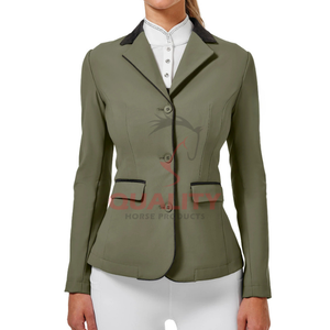 Veste équestre pour femme imperméable respirant stretch coupe confortable manteau d'équitation élégant pour l'entraînement d'équitation en plein air - Product Image 1