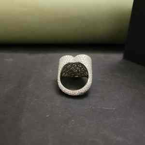 Anillo de Moda con Diseño de Corazón, Estilo Hip Hop, Moissanita Personalizada, Oro Sólido de 14 Quilates, Acero Inoxidable, Certificado IGI, Joyas DOPE - Product Image 3