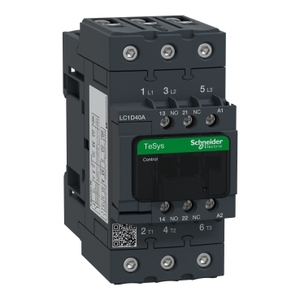 Contattore SCHNEIDER ELECTRIC LC1D40AU7 TeSys D 3P(3 NO) AC-3 <= 440 V 40 A 240 V AC 50/60 Hz con Bobina - Product Image 1