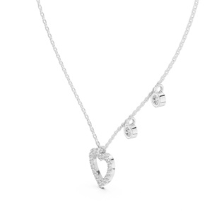 925 Silver Lab Grown CVD HPHT IGI Certified DE-VVS Heart Shape Diamond <b>Pendant</b> <b>Necklace</b> Link Chain Wedding Gift - Product Image 1