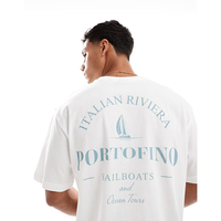 Meilleure Vente T-shirt Décontracté Homme 100% Coton Col Rond Manches Courtes Anti-boulochage Respirant Imprimé au Dos Coupe Oversize Couleur Personnalisable