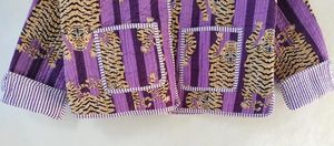 เสื้อแจ็กเก็ตผ้าฝ้ายอินเดียพิมพ์ลายเสือเสื้อลำลองสองด้านสำหรับฤดูหนาวเสื้อนอกมีท่อ - Product Image 2