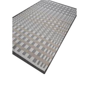 Alfombras de Lana Tejidas Planas Grises y Negras Alhambra ADWL-13129 para Uso Doméstico - Alfombra Rectangular Abstracta a Rayas para Dormitorios y Pasillos - Product Image 2