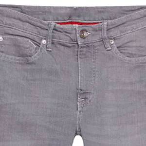 Gran oferta, pantalones vaqueros hechos a medida para hombre, diseño ajustado de cintura alta con estilo informal, patrón recto ligero - Product Image 4