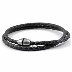 Diseños de lujo Pulseras trenzadas de cuero estampado para hombres Fabricante directo Mayorista Accesorio de moda para todos los trajes Muy - Product Image 1