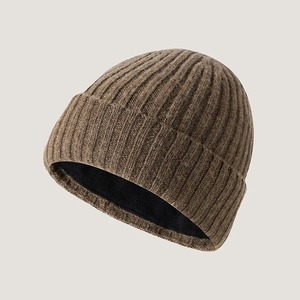 Bonnet de crâne tricoté d'hiver solide de qualité pour hommes et femmes Bonnet imperméable en rouge marine gris foncé noir avec impression numérique - Product Image 3