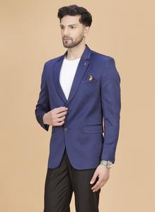 Manteau en laine mélangée bleu pour homme de haute qualité, pour les occasions formelles et décontractées, fabrication OEM disponible au prix d'usine - Product Image 4