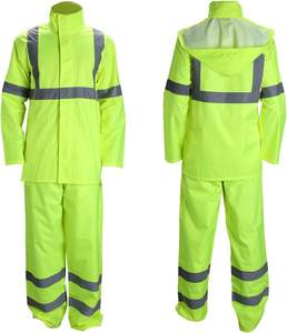 New Design Breathable And Waterproof Coverall <b>Reflective</b> <b>Tape</b> <b>Reflective</b> Clothing safety high quality solid color 100 cotton - Product Image 5