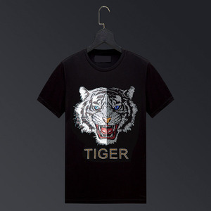 Última calidad superior diseño personalizado buen Material de baja tasa mujeres camisetas al por mayor OEM servicios camiseta personalizada Rhinestone camisetas - Product Image 5