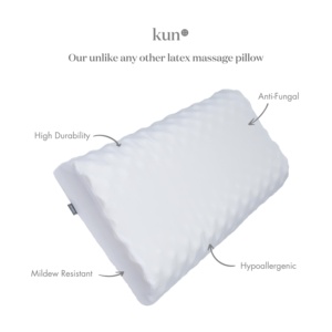 Best Hypoallergenic Contour Latex Sleeping <b>Pillow</b> Tension Tamer and Positioner Not Removeable and Washable Rectangular Design - Product Image 3