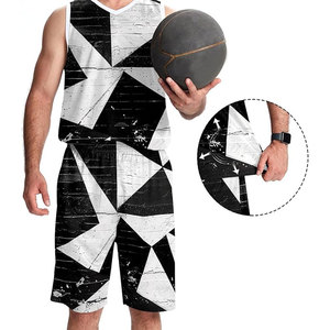 Nouveaux uniformes de basketball respirants pour hommes grandes tailles, ensemble complet, maillot personnalisé, anti-bactérien, séchage rapide, sublimation, logo frontal - Product Image 5
