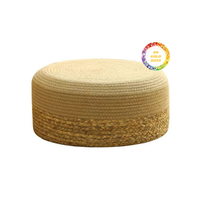 Bouffée de jacinthe d'eau ottomane fabriquée à la main Matériau naturel du Vietnam pour la décoration intérieure et les sièges de meubles fonctionnels - Product Image 1