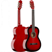 Midex CG-36RD 36-Inch Sapele Neck Mahogany Body 6-String Glossy Finish Junior Classical Guitar for Kids 8-12 Includes Bag Strap