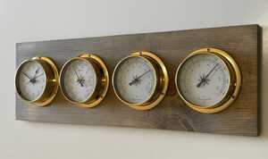 Nautical 12 Inch Brass Analog <b>Clock</b> Marine Ship Porthole <b>Antiqued</b> Finish Polished Brass Wall <b>Clock</b> Office/ Home Decor Radio - Product Image 6