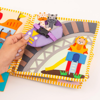 Livre en feutre personnalisé pour les voyages en avion, les vacances, avec des jouets éducatifs Montessori pour enfants, couleur et taille personnalisées, 1 à 6 ans