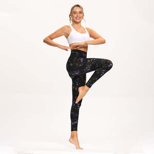 WAVE femmes taille haute Yoga pantalon contrôle du ventre minceur butin Leggings entraînement course bout à bout collants - Product Image 4