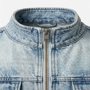 Veste en jean pour homme de couleur personnalisée la plus confortable Prix de qualité abordable Veste en jean pour homme Manteau tendance - Product Image 4