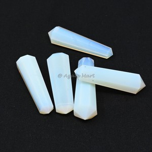 Minerales y cristales curativos espirituales terminados Opalite Double Terminated Point - Product Image 1