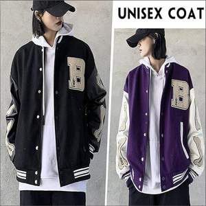 เสื้อแจ็คเก็ตเดนิมสตรีทแวร์สั่งทำขายส่ง แจ็คเก็ตเลตเตอร์แมนไซส์ใหญ่ แจ็คเก็ตวาร์ซิตี้ คอตั้ง กันน้ำ ระบายอากาศได้ดี สำหรับฤดูหนาว ผู้ชาย - Product Image 5