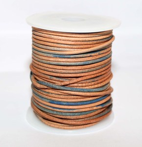 Correas de cuero de COLOR de lujo, joyería de cordón de cuero redondo, cordón de pulsera de alambre - Product Image 1