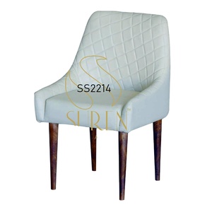 เก้าอี้ไม้ออกแบบทันสมัยด้วยหนังผ้าใบสะดวกสบายสำหรับโรงแรมร้านอาหารห้องนั่งเล่นห้องนอนและห้องโถง - Product Image 1