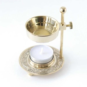 Quemador de incienso de latón puro Vintage de la mejor calidad, Quemador de aceite, soporte de incienso de fragancia de aire para decoración de oficina en casa - Product Image 1