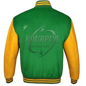 Veste universitaire de baseball tricotée en laine de haute qualité pour hommes longue longueur à capuche Logo brodé 100% haut en coton tendance - Product Image 2