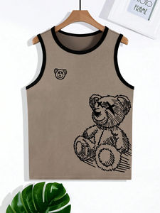 Débardeur Homme Personnalisé à Prix Usine, Logo Personnalisé, Coupe Musclée Décontractée, Coton/Bambou, Sans Manches, Respirant, Séchage Rapide, Pour Entraînement et Gym, Uni - Product Image 3