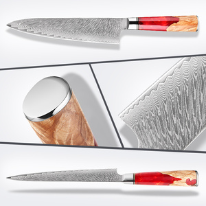 มีดเชฟมืออาชีพทำจากเหล็กดามัสกัสใช้ในครัวปรับแต่งได้บริการ OEM คุณภาพสูง - Product Image 5