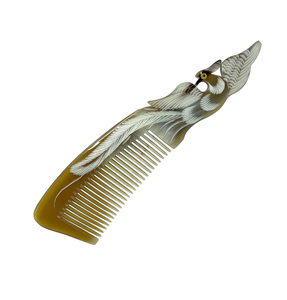 Peigne en corne de buffle Cadeau de Noël Peigne en corne naturelle pour coiffer les cheveux Peigne en corne de boeuf de buffle Grossiste - Product Image 1