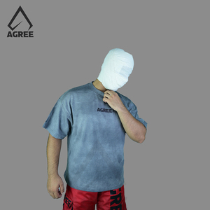 T-shirt Col Rond Brodé Vintage Personnalisé Délavé à l'Acide Coupe Oversize 100% Coton Tricot Lourd Manches Courtes Technique Puff Écologique - Product Image 2